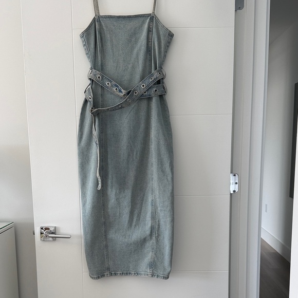 Mango Blue Denim Midi Dress - Picture 8 of 11